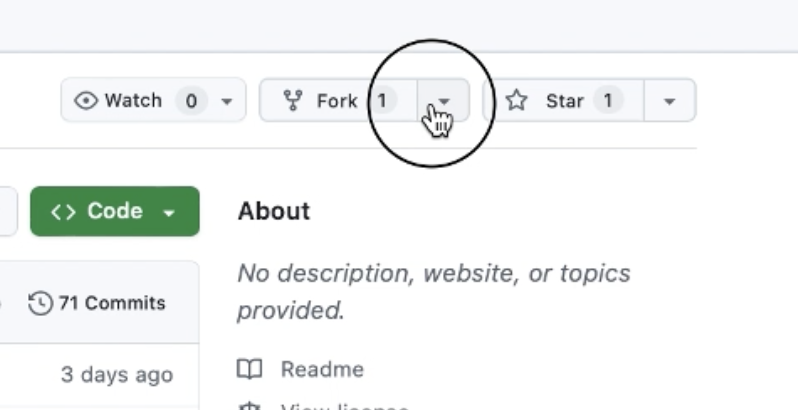 Fork dropdown
